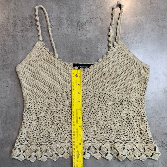 Express Handknit Crochet  Crop Top, Size M - Picture 5 of 7